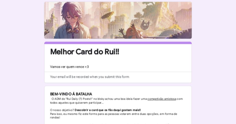 Melhor Card do Rui!!