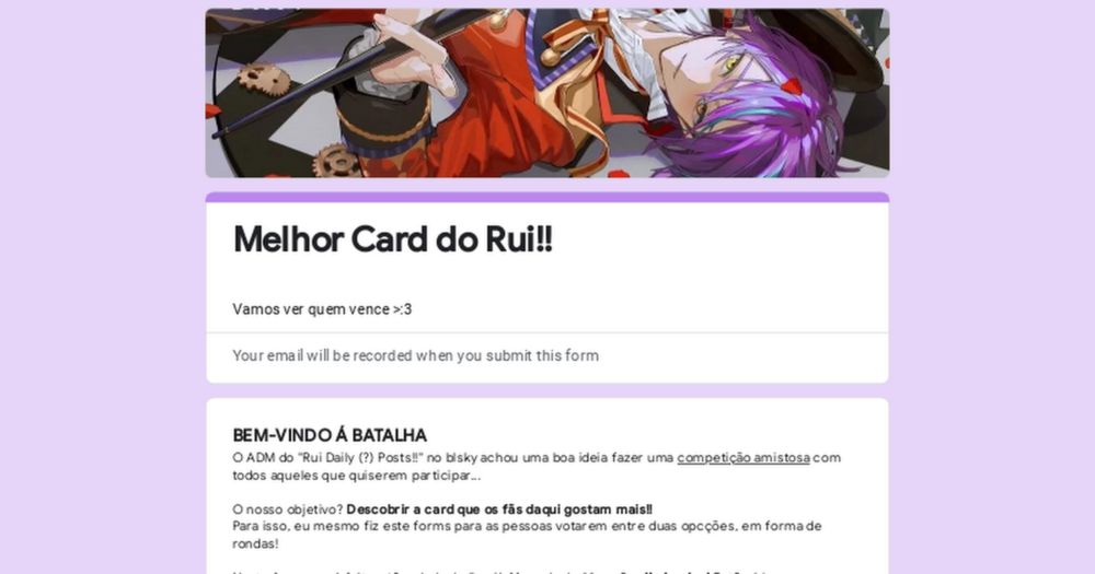 Melhor Card do Rui!!