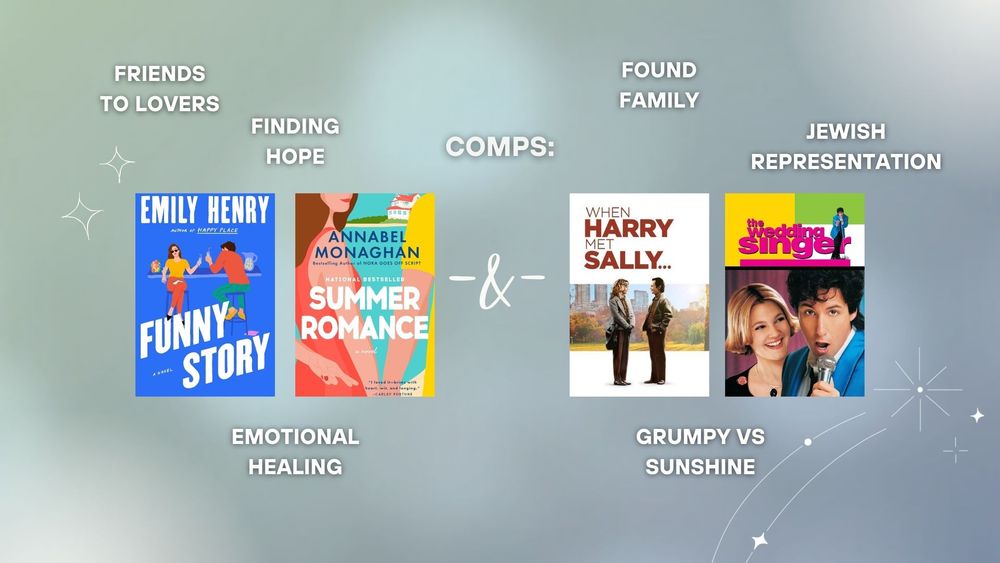 FUNNY STORY x SUMMER ROMANCE + WHEN HARRY MET SALLY x THE WEDDING SINGER

✨Two Broken Hearts. One Pact. A Year to Rewrite Their Story.✨

*Same universe as MS I'm querying, Love, Lies, and Letting Go ( #agentsguide 📌) but works as a standalone

#BluePit #BluePit📖 #WF w/ #R #A #W #AgentsGuide