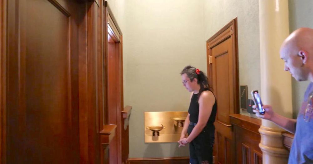 Transgender woman protests new law with visit to a Wyoming Capitol bathroom