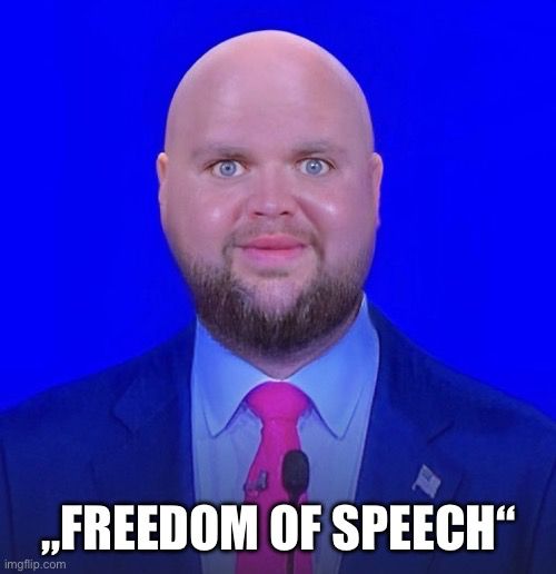 JD Vance bold meme. Caption: Freedom of speech 
