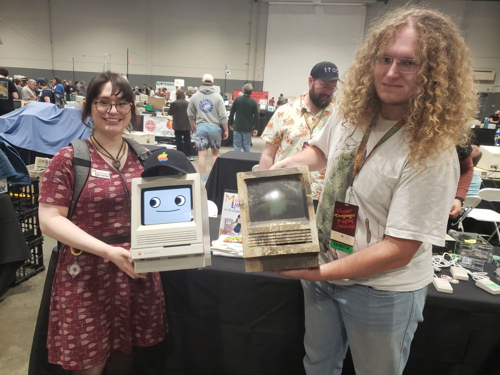 Maccy and Crusty together again, this time being held by the othe half of the Crusty team. CJ