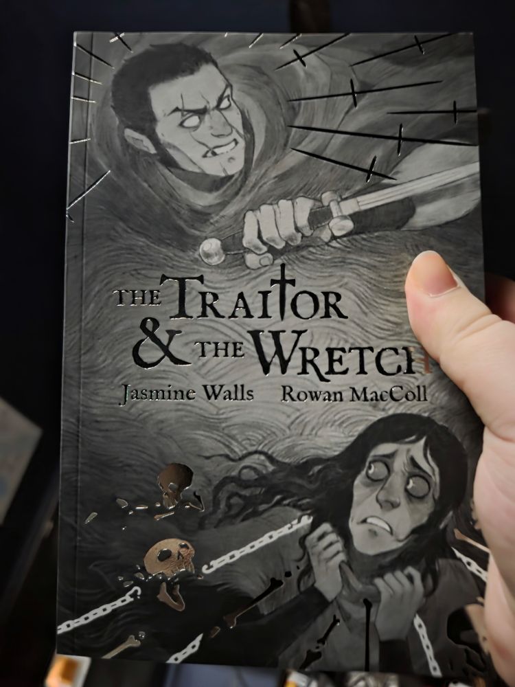 The cover of The Traitor and the Wretch by Jasmine Walls, illustrated by Rowan MacColl.