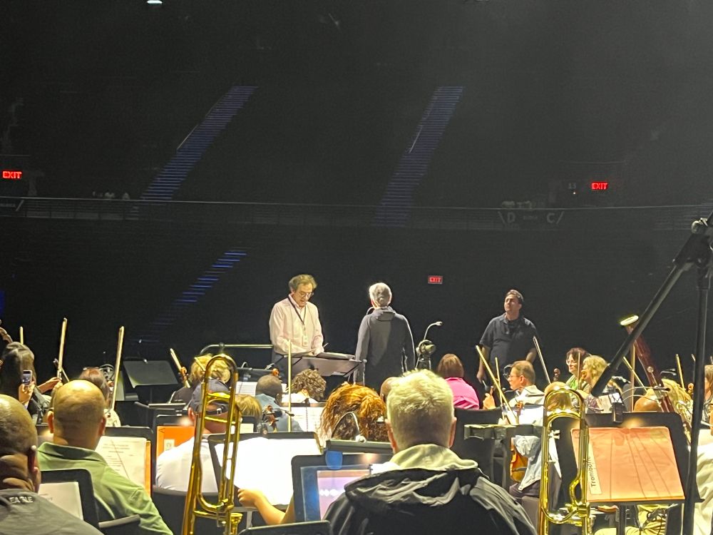 A picture from rehearsal from Andrea Bocelli concert.