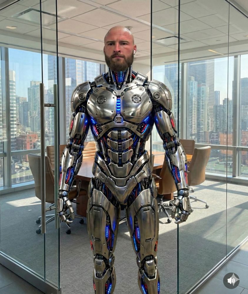 Gabe Hughes as a robot 