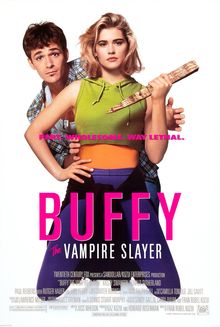 BUFFY
The VAMPIRE SLAYER movie poster, showing Kristy Swanson and Luke Perry