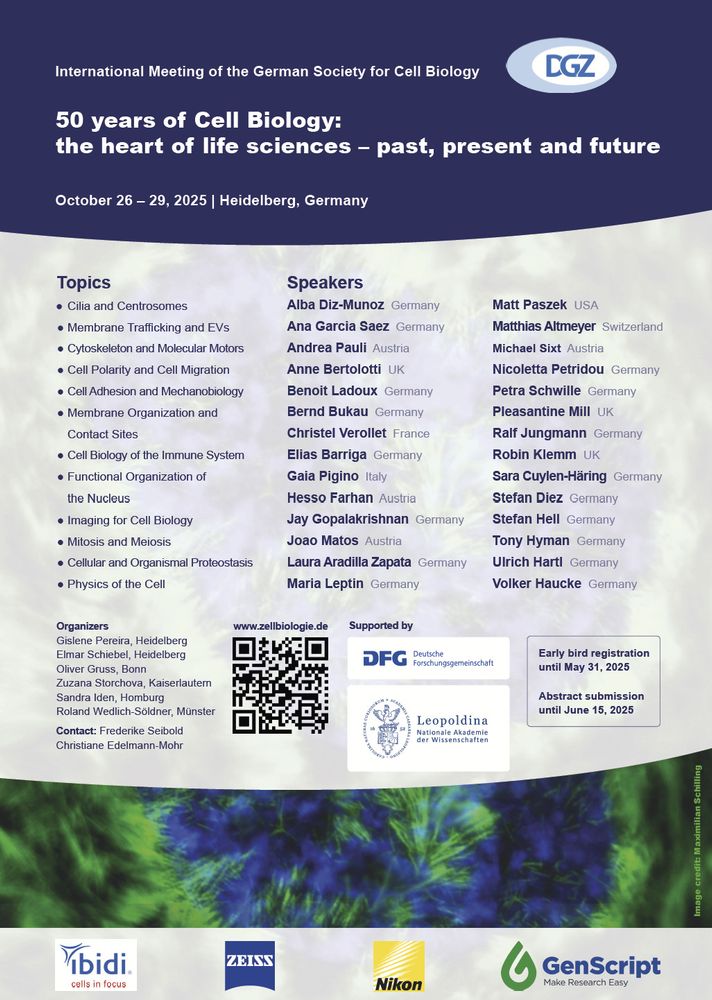 Poster with DGZ 2025 Meeting details (speakers list, organizers, sponsors)