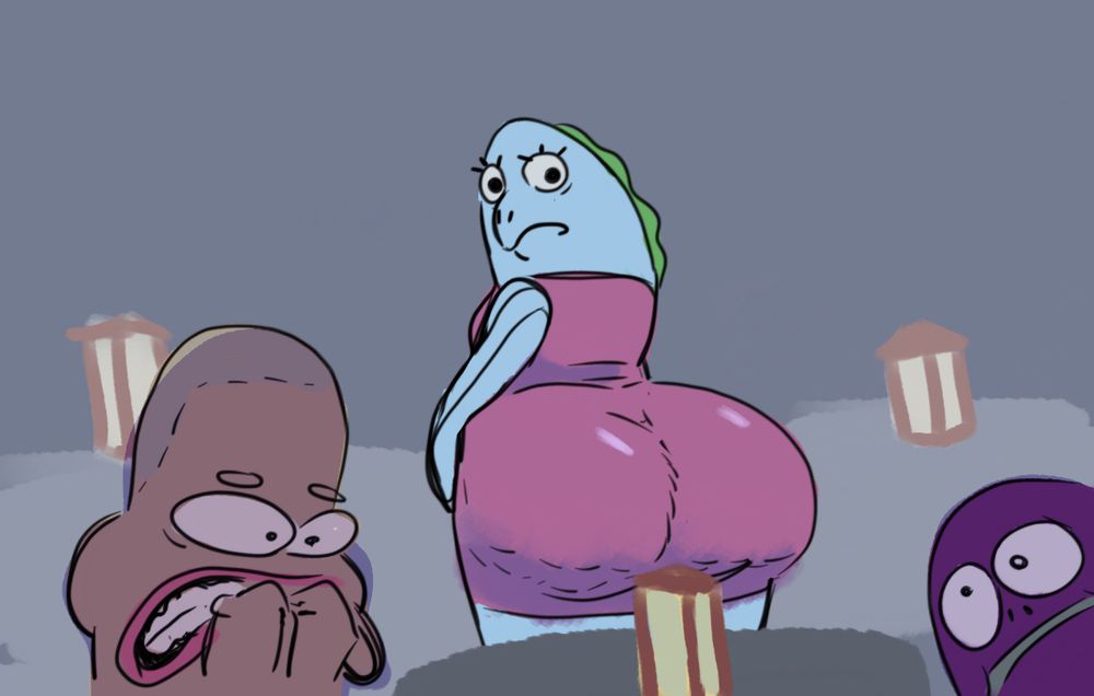 Random spongebob fish one has a big ass #mature #fanart #ass #bigass 