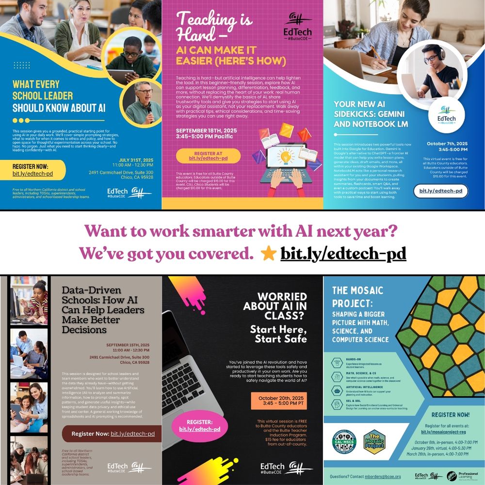 Want to work smarter with AI next year? We've got you covered. bit.ly/edtech-pd