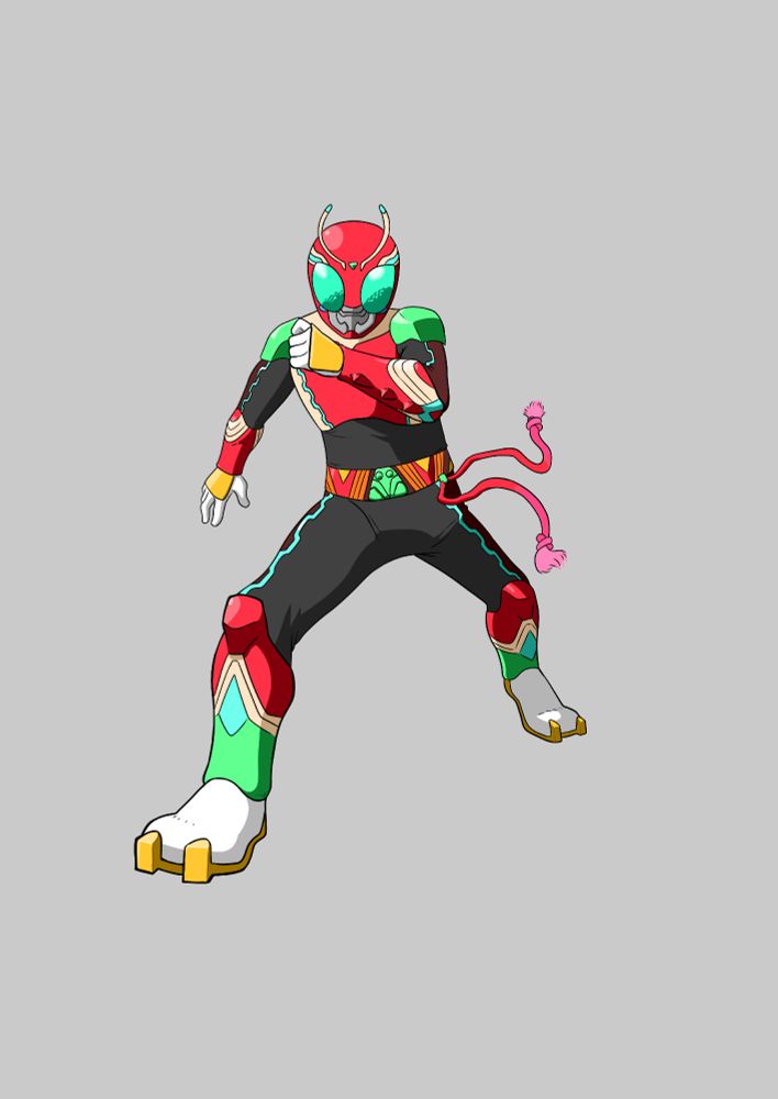 kamen rider muito brasileiro fazendo gingado de capoeira