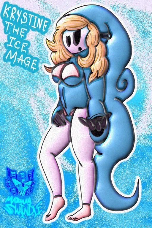 Oh yeah. Did I say 11 Shy Gal OCs?I meant to say TWELVE Shy Gal OCs!! My boy Sunny is absolute a masterclass of OCs :3

**[Krystine]**
Formerly a light blue shy gal. She was once an archeologist, & a pursuer of knowledge, & was formerly part of a gang of voyagers who she thought she was friends with. She then discovered a lost gemstone called the Freeznite that they were after, & it's said to contain over 1000 Ice Flowers within, & when she made an attempt to leave, she was trapped in a collapsing mountain cave, & accidently shattered the gemstone, causing it's powers to go into her. She now can control ice, & manipulate the icy winds, she used this experience to write in journals of her dangerous situation, but over time she grew bitter & resentful of her crew abandoning her. Now she writes books, & details spells & instructions on how to better use her powers.

Krystine has been deemed as a legend, call the 'Icy Ghoul'...& she's a real good info keeper, a librarian that knows many secrets to the ones that abandoned her.