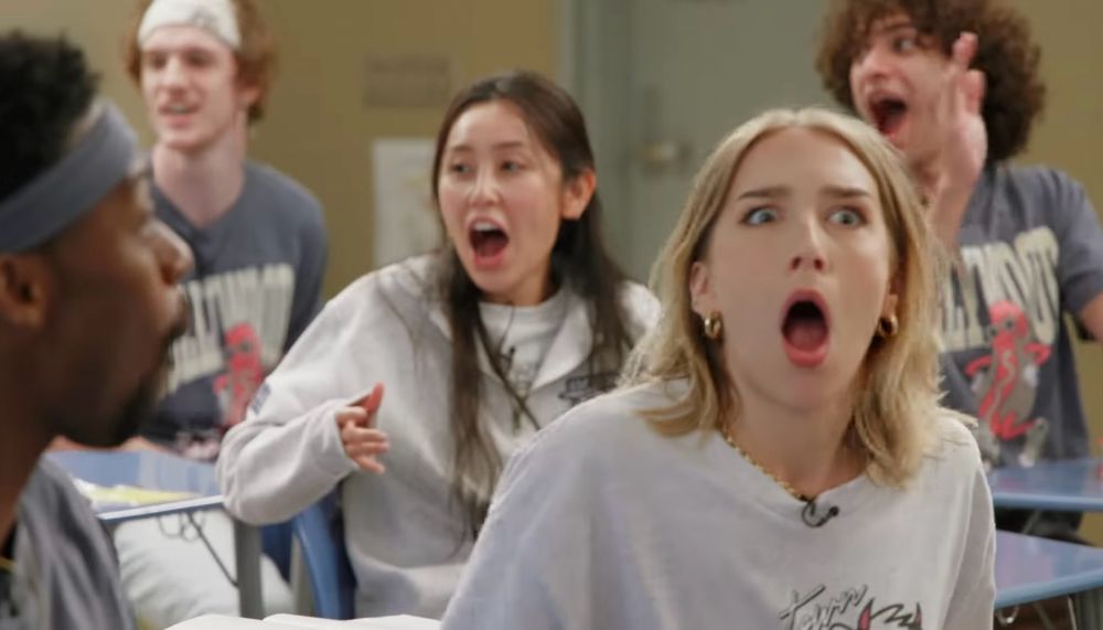 Courtney looking shocked