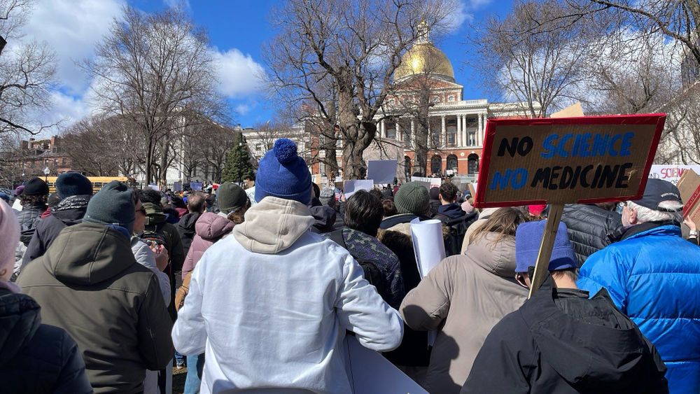 Picture of crowd rallyingto 