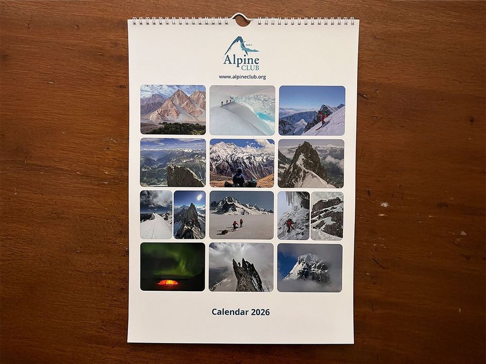 The rear of a calendar showing the photographs featured for each month above the text: "Calendar 2026"