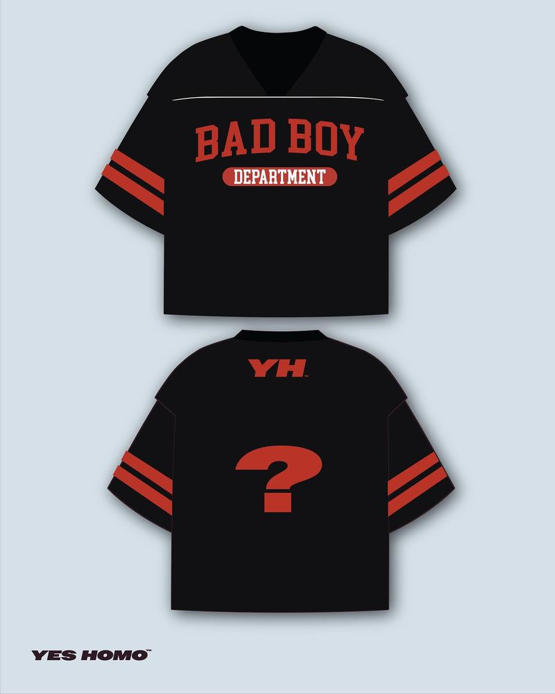 we interrupt the election feeds with a new product update. we hear yall want a BAD BOY version of our jersey. but what would want on the back? yall picked the “YES SIR” of the GOOD BOY DEPT jersey, so it’s only fair you all pick this one. 🙂‍↕️