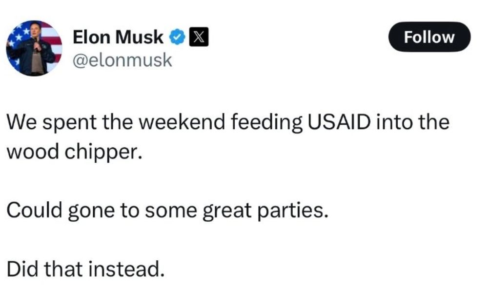 Elon Musk tweet: We spent the wekend feeding USAID