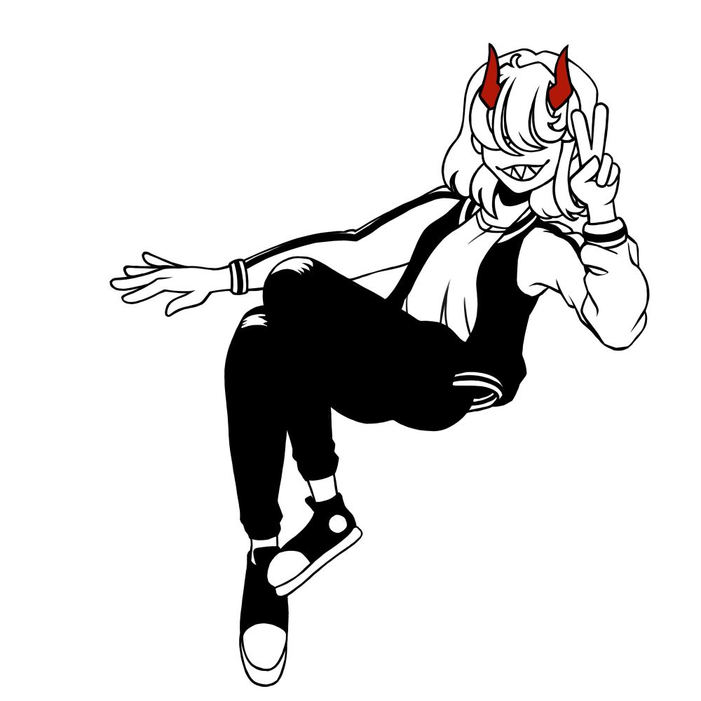 bbeach099’s Stream Avatar/Mascot “Horns” throwing up a peace sign.