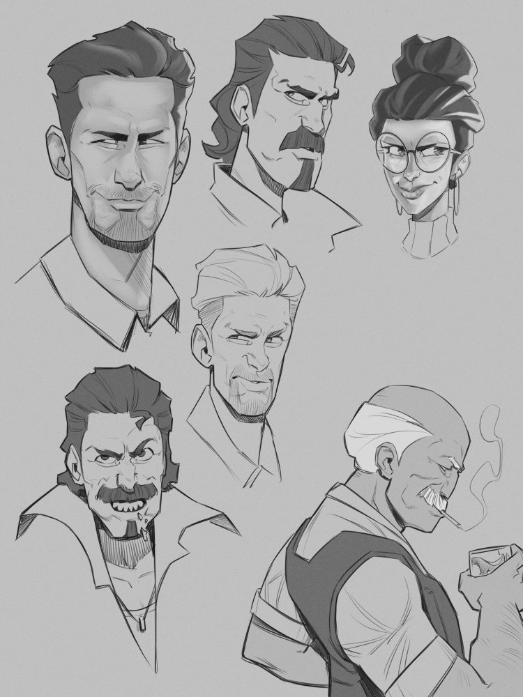 Sketch of random characters