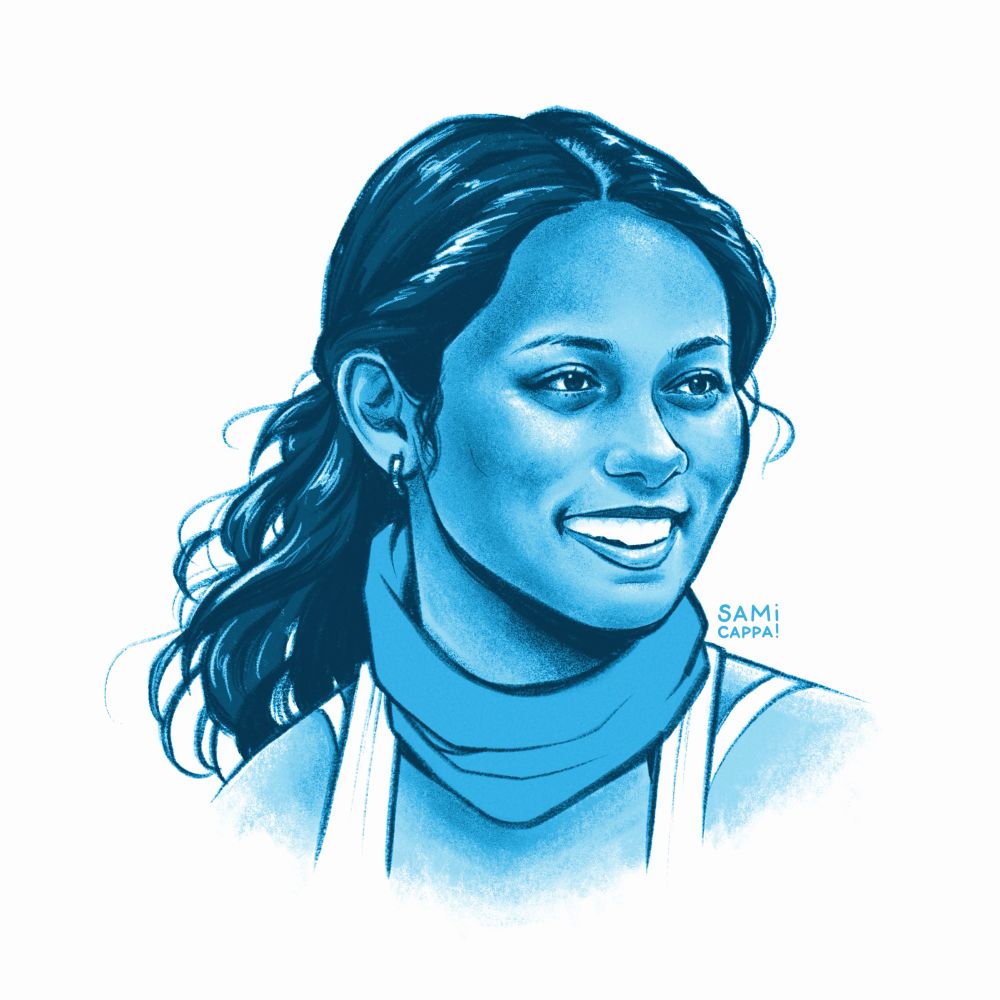 Drawing of Kamilla Karthigesu from Survivor 48