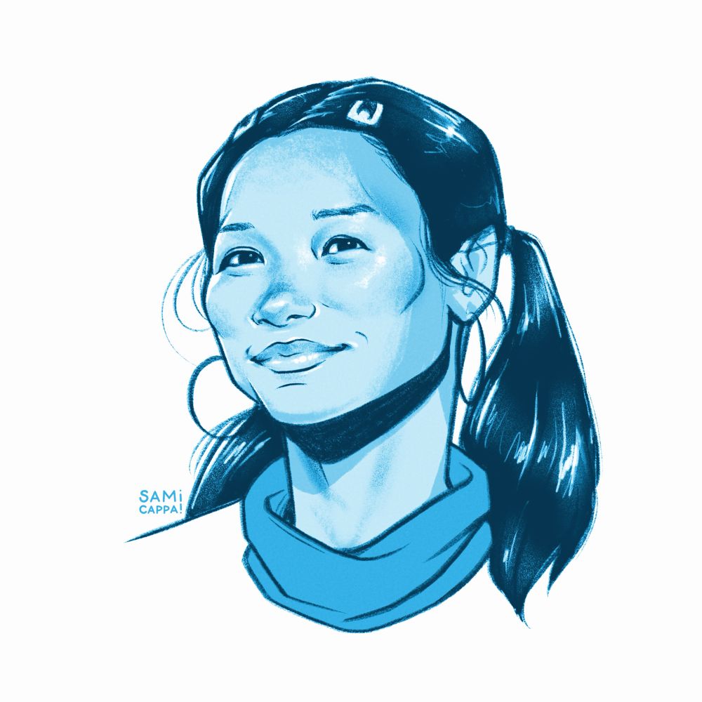 Drawing of Mary Zheng, fifth member of the jury on Survivor 48