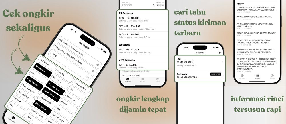 app store screenshot for Kilat, package tracker app.