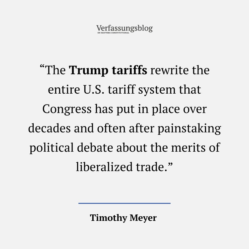 Quote: The Trump tariffs rewrite the entire U.S. tariff system that Congress has put in place over decades and often after painstaking political debate about the merits of liberalized trade.