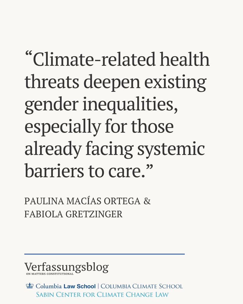 Quote: “Climate-related health threats deepen existing gender inequalities, especially for those already facing systemic barriers to care.”