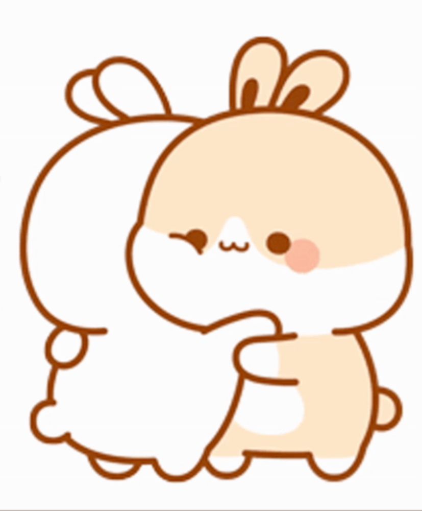 Bunny Hug Hug Bunny GIF