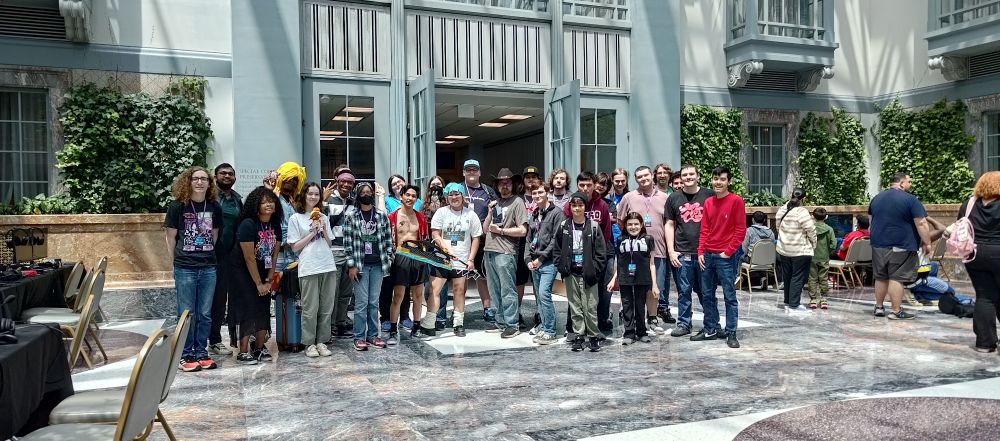 A group photo of the collective players that attended the event today.