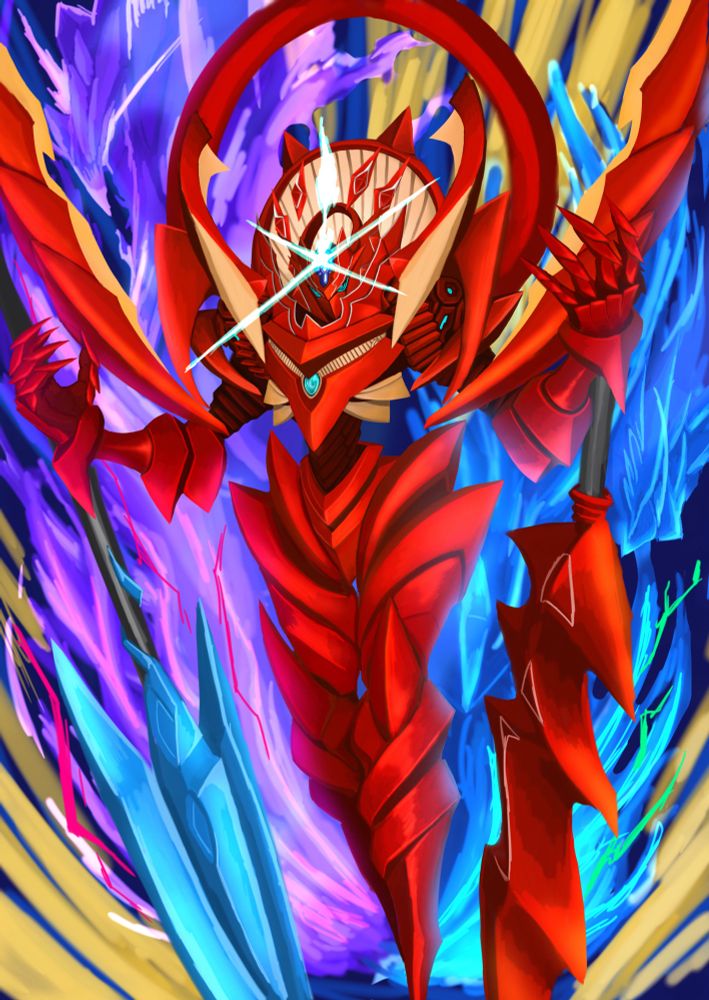 Twitterの企画｢デュエマかるた2nd｣にて｢そ｣を担当させて頂きまして、その絵になります。
読み札は｢その力は創造し、絶望を与え、そして破壊する｣です