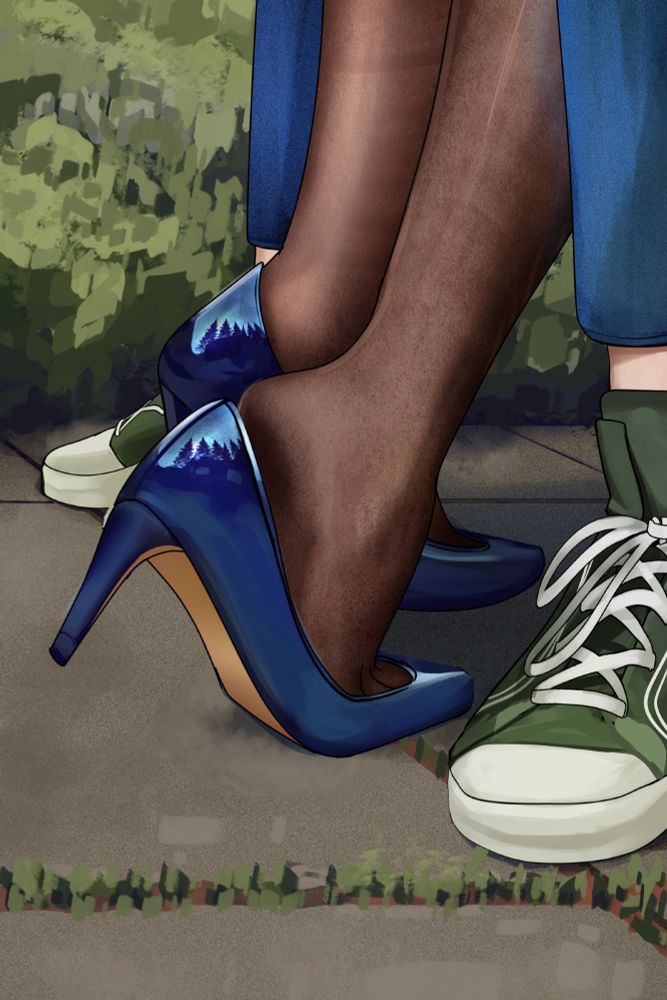 Surayas heel slips off during a passionate moment with Theodora