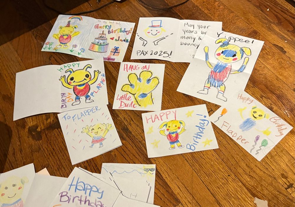 Handmade birthday cards for Flapper