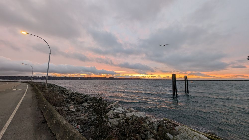 A Sunrise over water