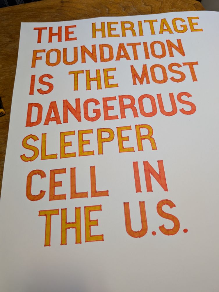 The heritage foundation is the most dangerous sleeper cell in the U.S.