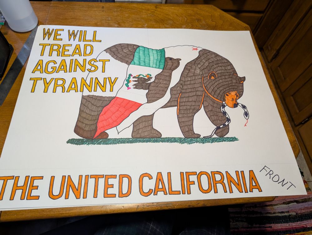 We will tread against tyranny 
The United California Front 