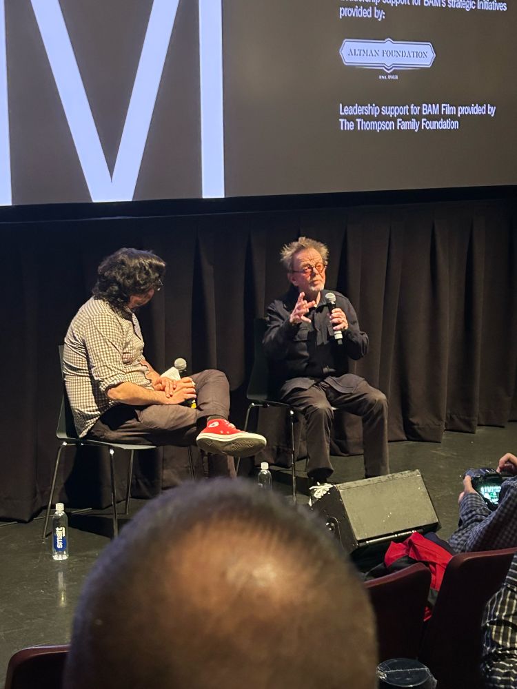 Paul Williams speaking at the 50th anniversary screening of phantom of the paradise at BAM Rose Cinema 
