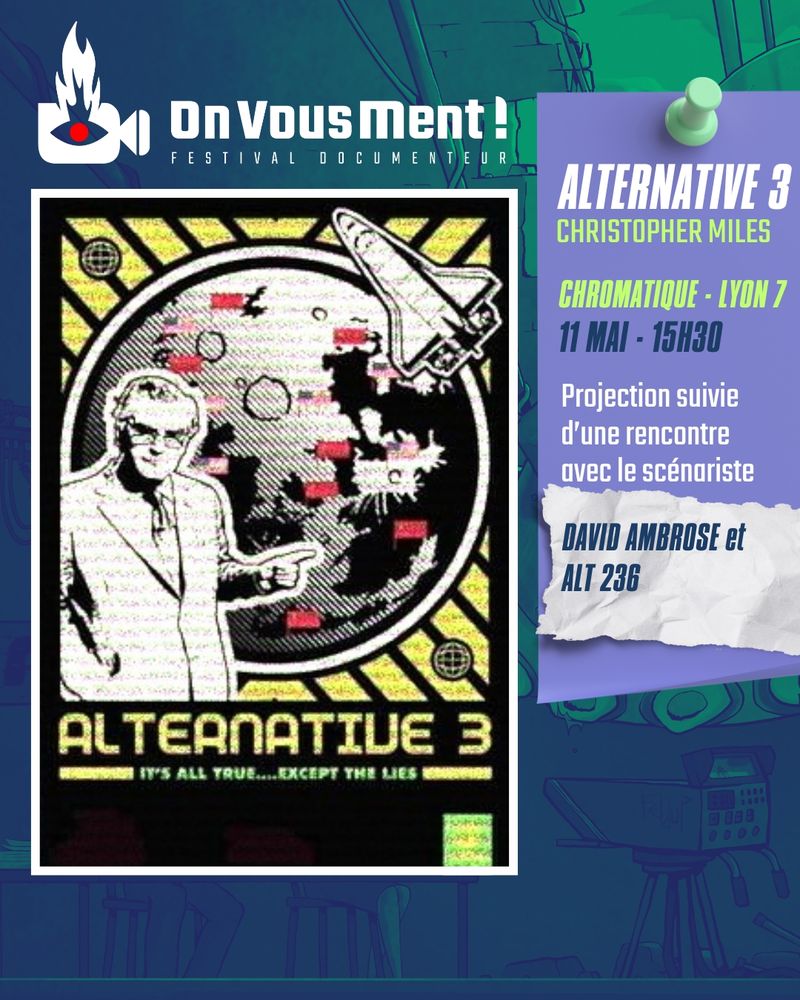 RÉTROSPECTIVE TV HOAX 📺
Alternative 3
Christopher Miles / Royaume-Uni / VOST

En présence exceptionnelle de David Ambrose, co-créateur et scénariste de Alternative 3 et de ALT 236