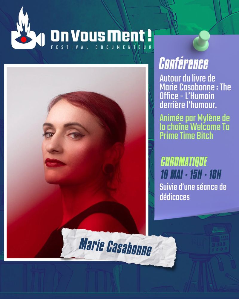 Conférence et dédicaces de Marie Casabonne autour de son livre The Office - L'humain derrière l'humour. Chromatique 10 mai 15h. 