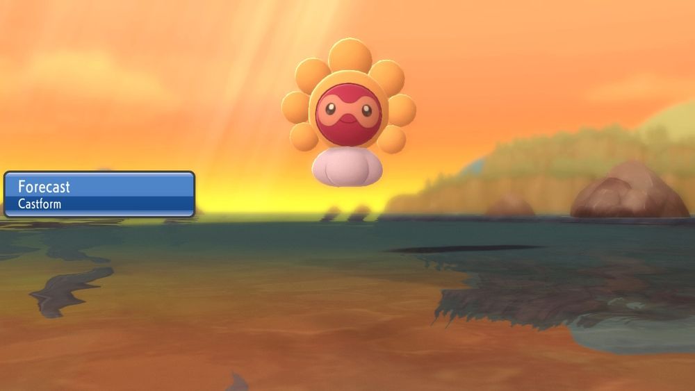 Shiny sunny castform