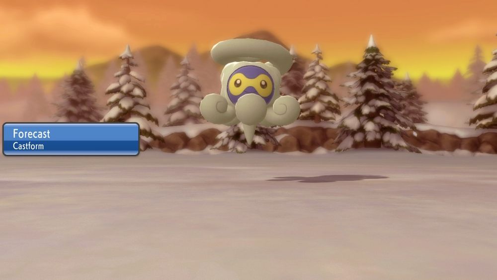 Shiny snowy castform