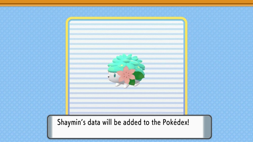 Shiny shaymin registered to the pokedex