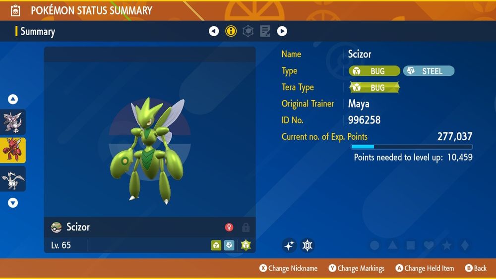 Shiny Scizor in SV