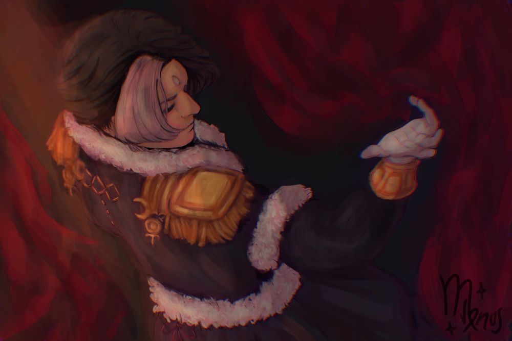 digital painting of emet selch from final fantasy xiv