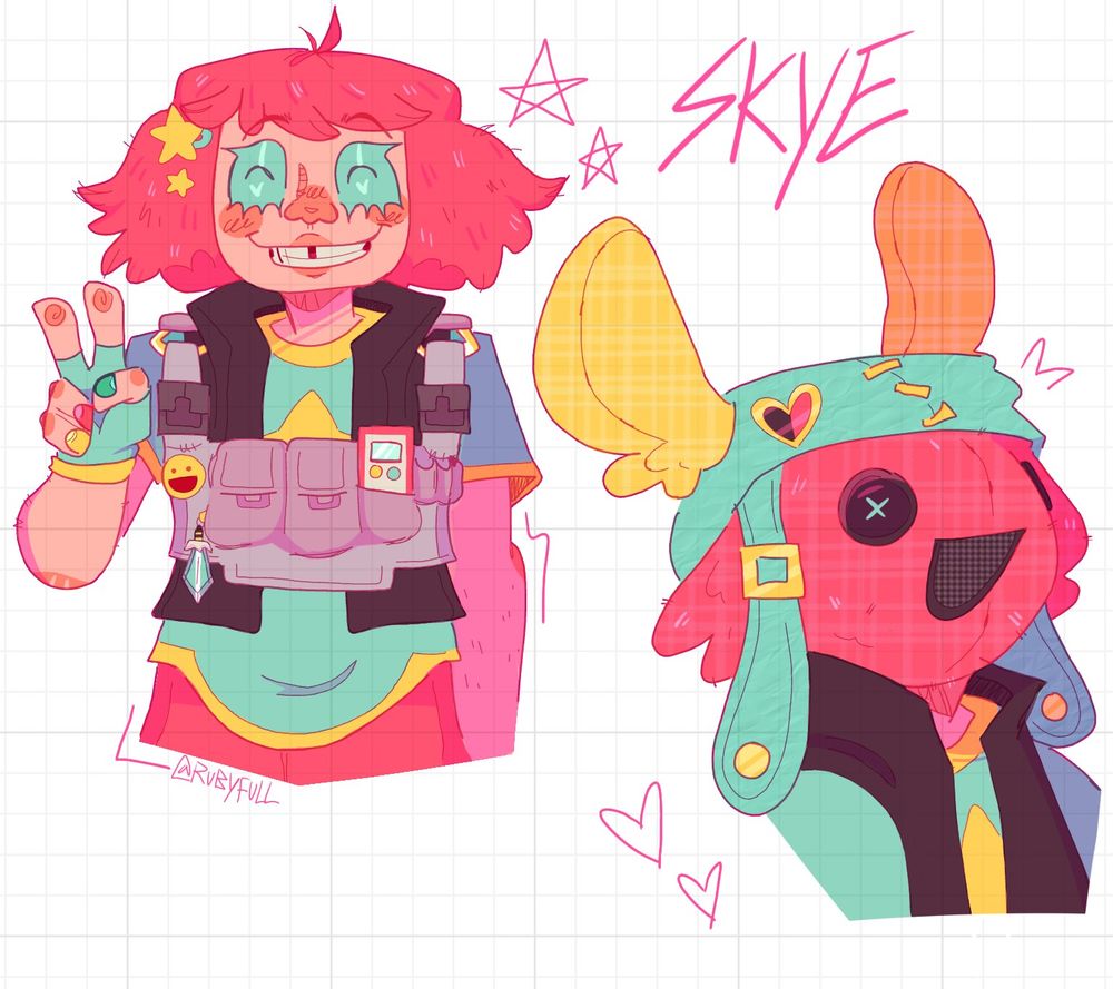 Really cute and great fanart of Undercover Skye from Fortnite. She's a cutie patootie with pink shoulder length hair and loads of swagger