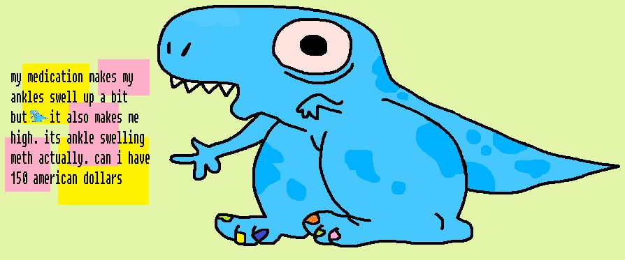 He's good for it I swear, he'll pay you back.

#art #digitalart #littlefella #dino #comic #daily #device_friend