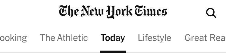 The New York Times
Today

[7:35am Today headlines page]