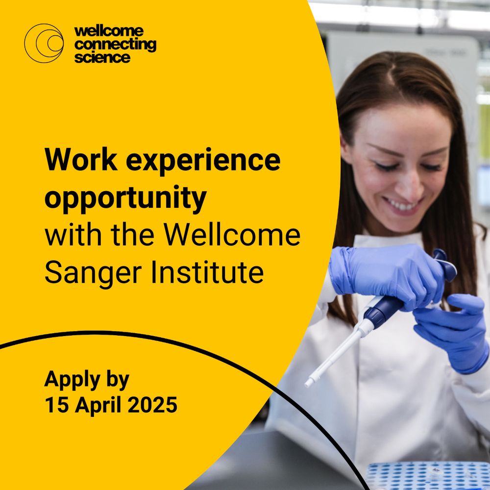 Work experience opportunity with the Wellcome Sanger Institute

Apply by 15 April 2025