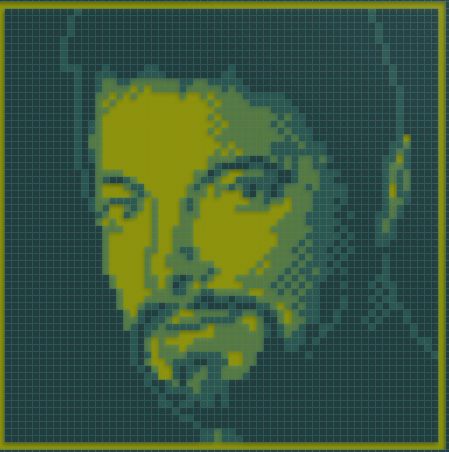 Heyyy, look at the pixels on that lifeform, thinks Riker, looking pleased with himself and a bit coy