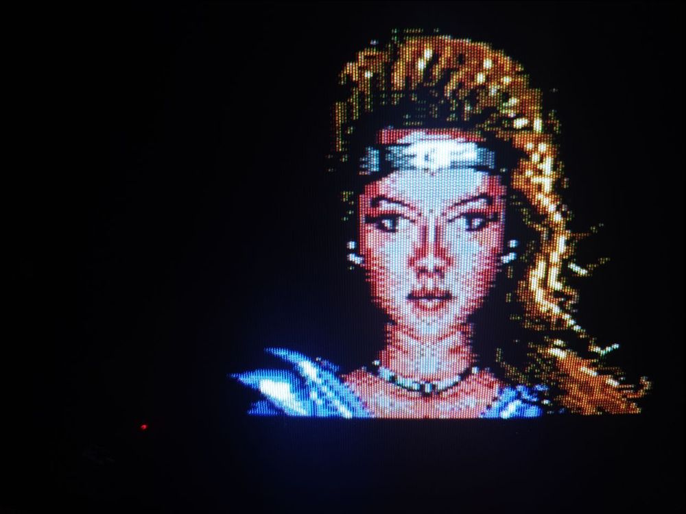 "Welcome to Myth."

A pixel art illustration of a headshot of a lady with long, flowing brown hair and a silver circlet. The Greek goddess Athena, I think.