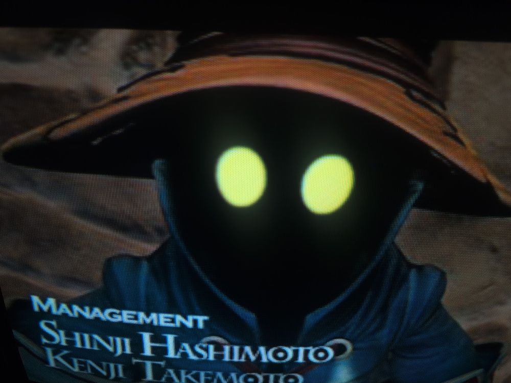 A cigi cinematic of Vivi looking up in wonder at the Prima Vista flying overhead.